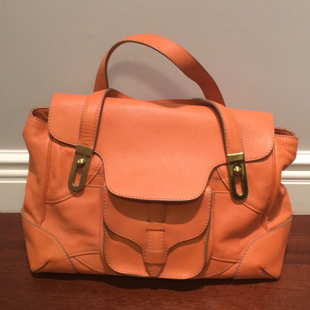 Chloe orange leather bag